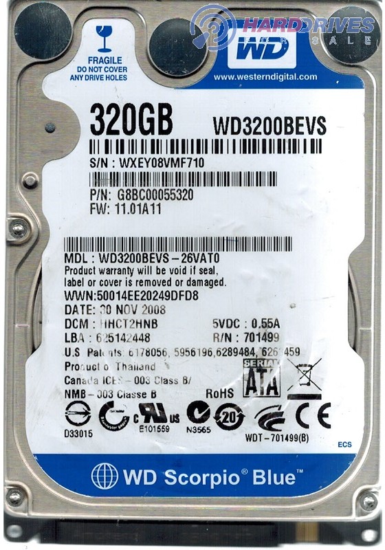 WD3200BEVS-26VAT0
