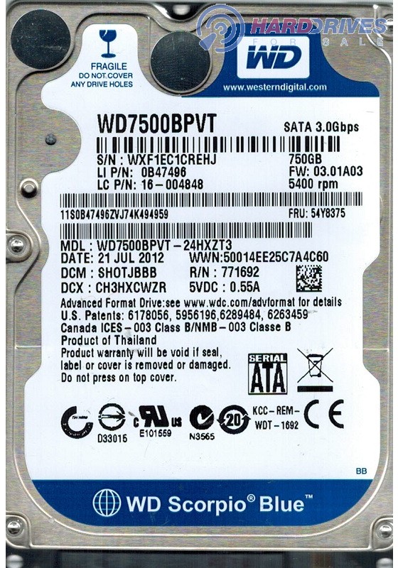 WD7500BPVT-24HXZT3