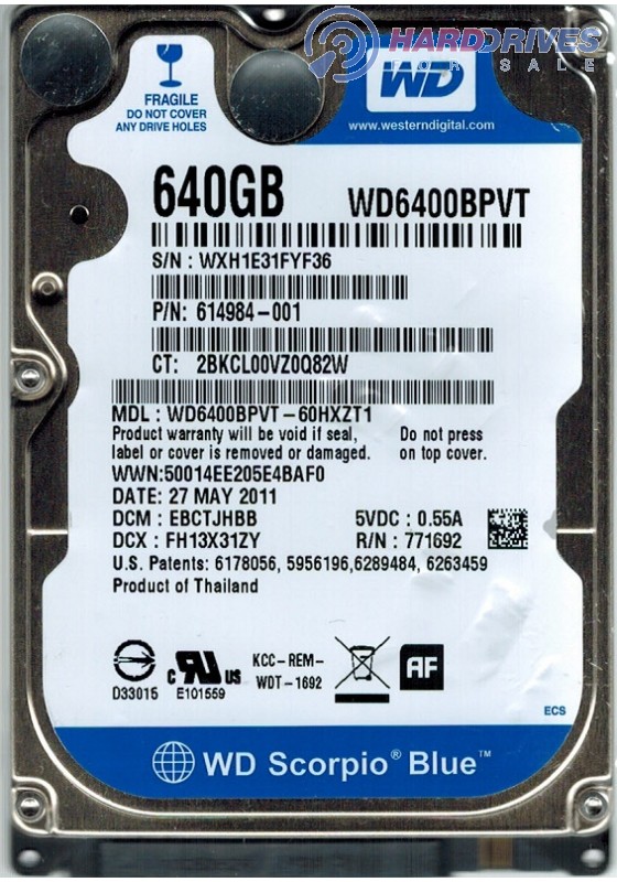 WD6400BPVT-60HXZT1