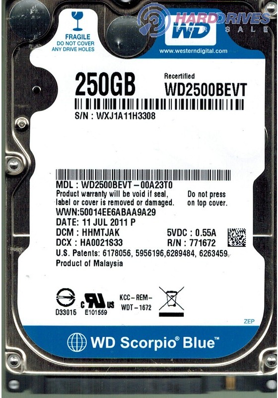 WD2500BEVT-00A23T0