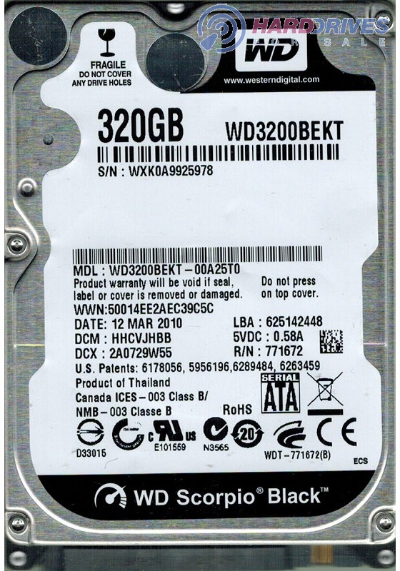 WD3200BEKT-00A25T0
