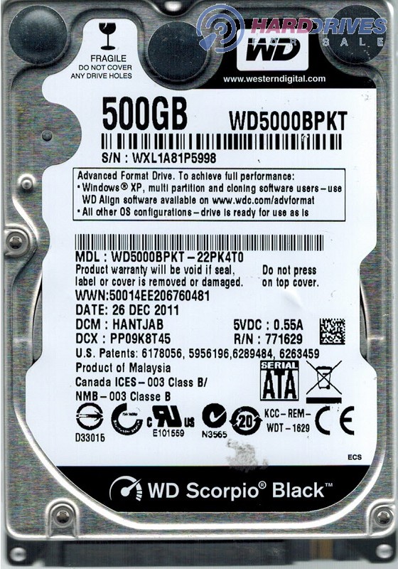 WD5000BPKT-22PK4T0