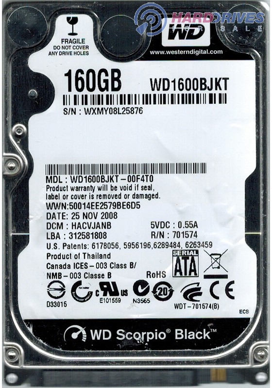 WD1600BJKT-00F4T0