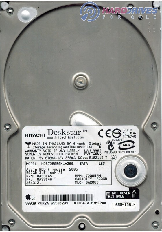 HDS725050KLA360 0A33145 BA2083