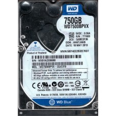 WD7500BPVX-22JC3T0