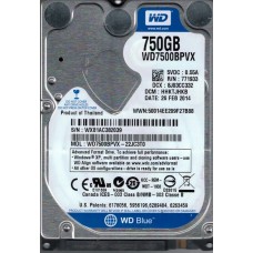WD7500BPVX-22JC3T0
