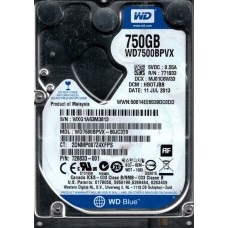 WD7500BPVX-60JC3T0