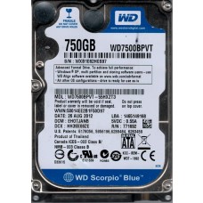 WD7500BPVT-55HXZT3