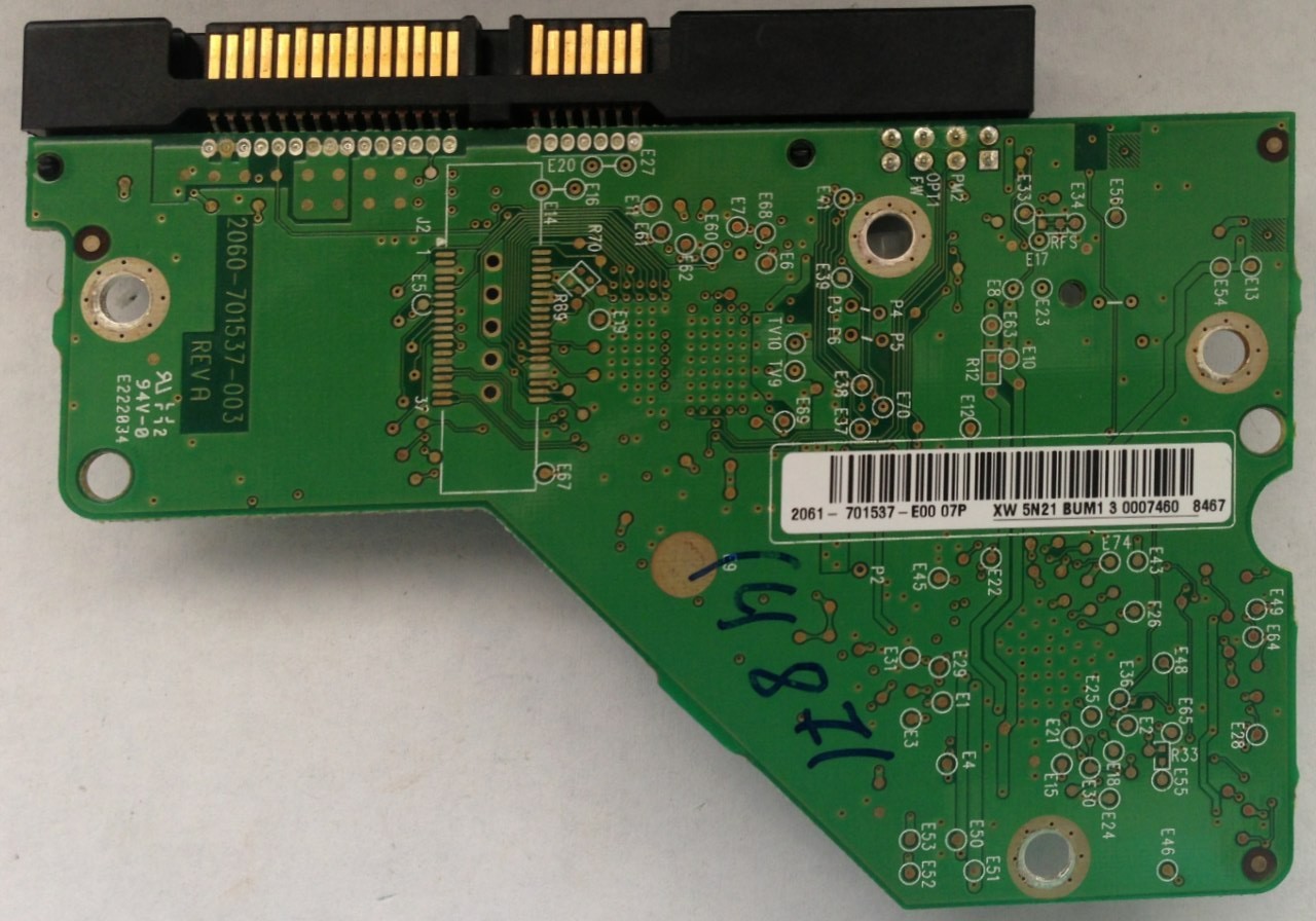 PCB WD5000AAKS-65A7B0 2061-701537-E00 07P 500GB Western Digital