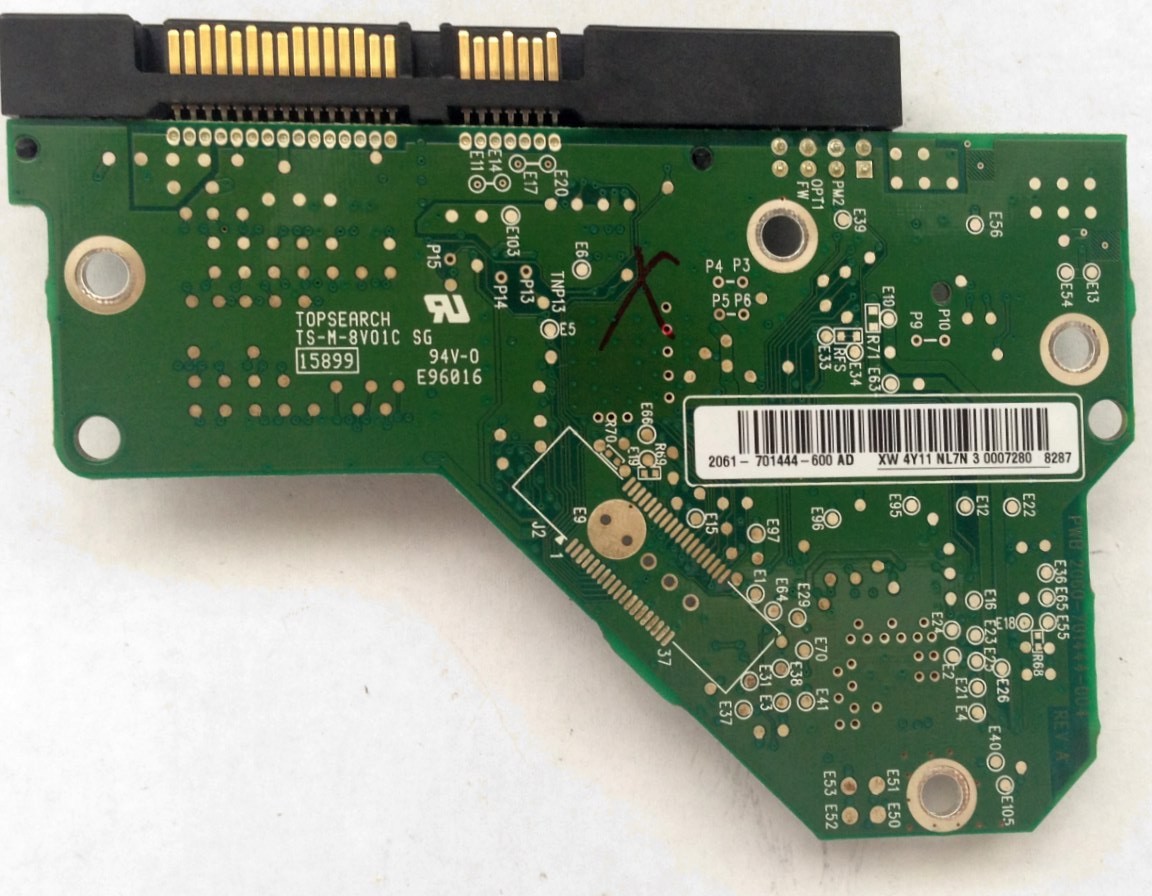 PCB WD5000AAJS-00YFA0 2061-701444-600 AD 500GB Western Digital