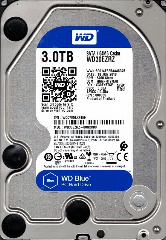 WD30EZRZ-00GXCB0 DCM: HHNNHT2MAB WCC7K Western Digital 3TB