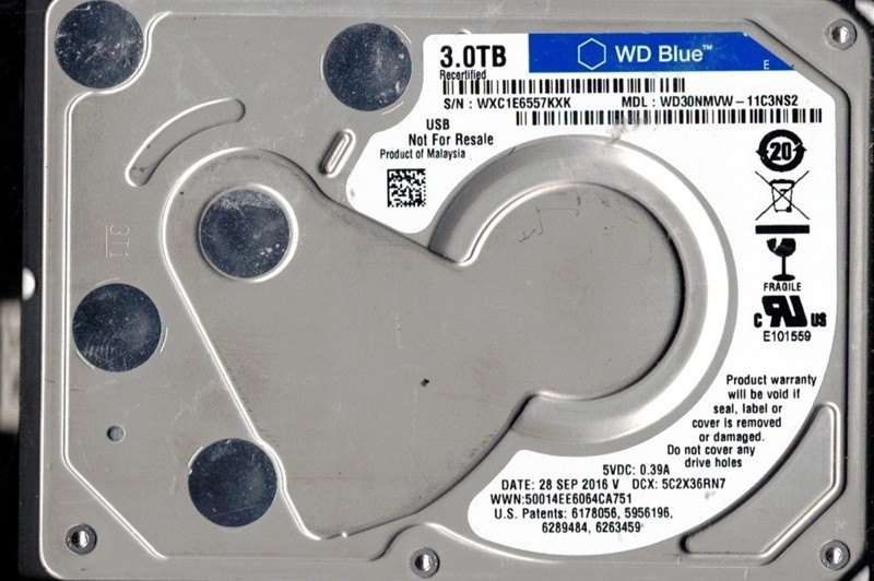 WD30NMVW-11C3NS2 WXC1E SEP 2016 Western Digital 3TB USB 3.0 