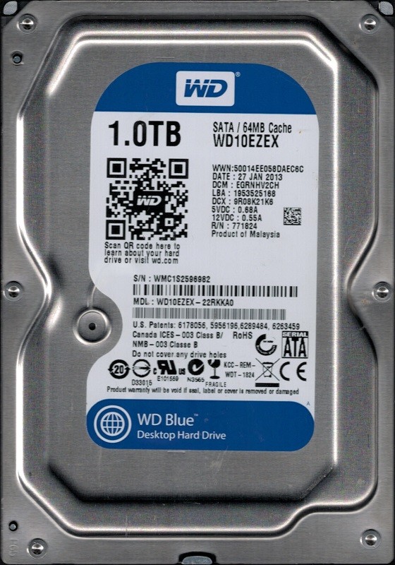 WD10EZEX-22RKKA0 DCM: EGRNHV2CH WMC1S Western Digital 1TB