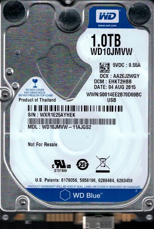 Western Digital WD10JMVW-11AJGS2 1TB DCM: EHKT2HBB USB 3.0