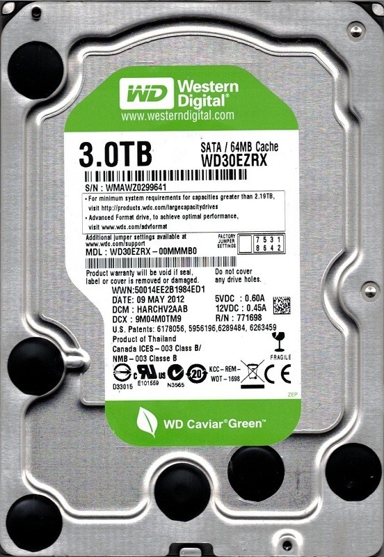 Western Digital WD30EZRX-00MMMB0 3TB DCM: HARCHV2AAB
