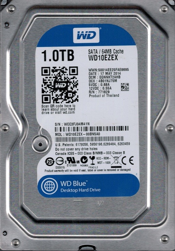 Western Digital WD10EZEX-00BN5A0 1TB DCM: EGNNKT2AHB WCC3F