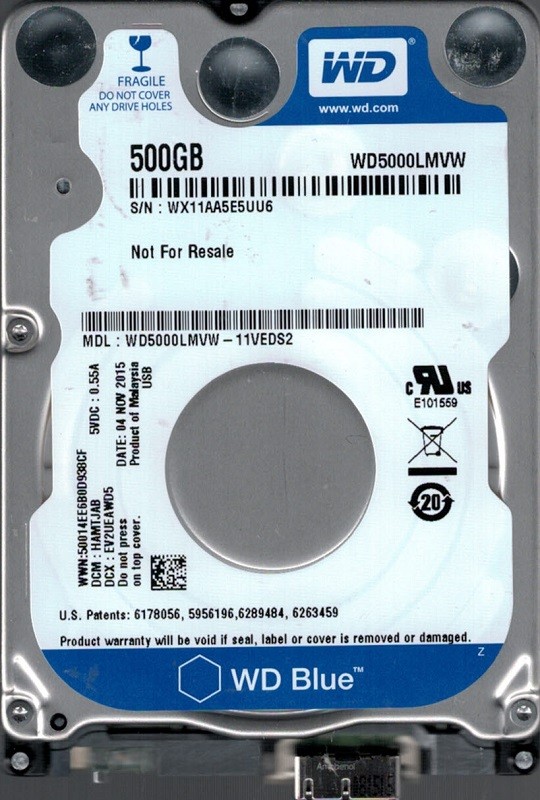 Western Digital WD5000LMVW-11VEDS2 DCM: HAMTJAB 500GB USB 3.0
