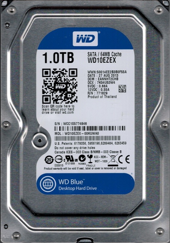 WD10EZEX-00KUWA0 DCM: EANNHT2CHB WCC1S Western Digital 1TB