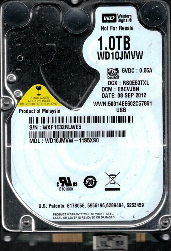 Western Digital WD10JMVW-11S5XS0 1TB DCM: EBCVJBN