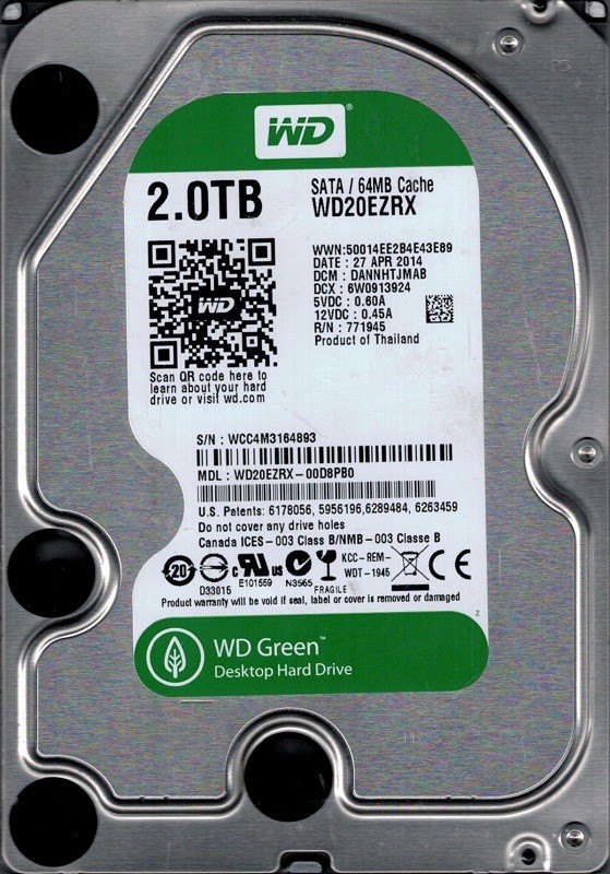 Western Digital WD20EZRX-00D8PB0 2TB DCM: DANNHTJMAB