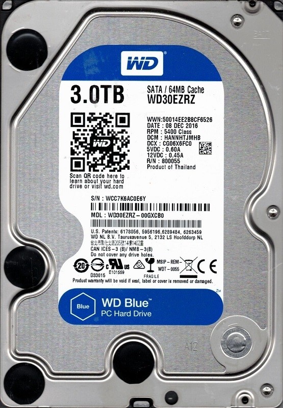 WD30EZRZ-00GXCB0 DCM: HANNHTJMHB WCC7K Western Digital 3TB