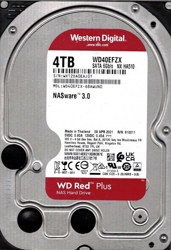 Western Digital WD40EFZX-68AWUN0 4TB WX12D Thailand Apr 2021