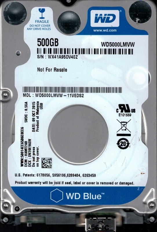Western Digital WD5000LMVW-11VEDS2 500GB USB 3.0 DCM: HAMT2AB