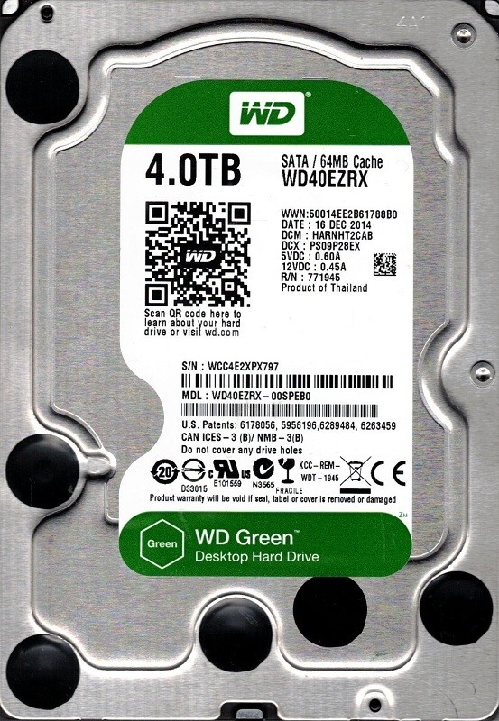 Western Digital WD40EZRX-00SPEB0 DCM: HARNHT2CAB 4TB