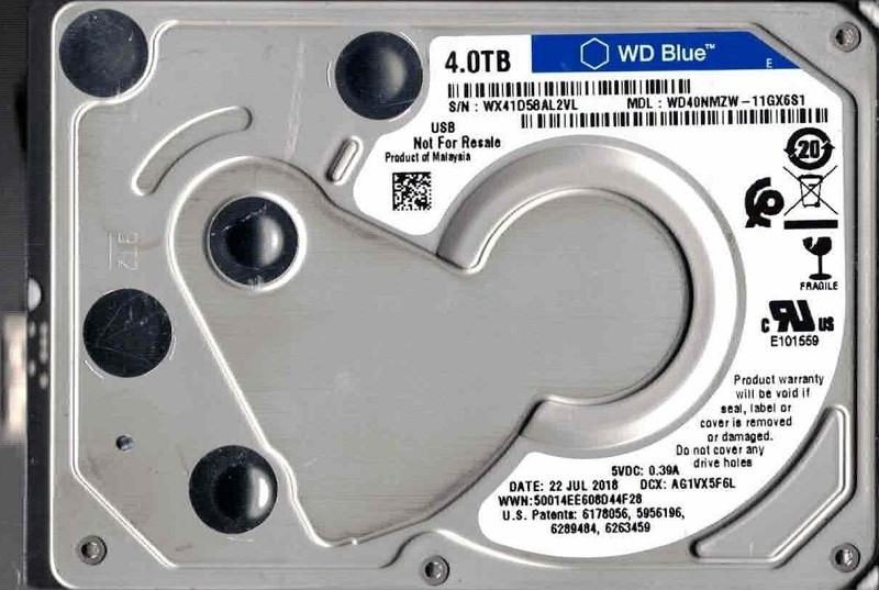 WD40NMZW-11GX6S1 USB 3.0 WX41D JUL 2018 Western Digital 4TB USB Hard Drive