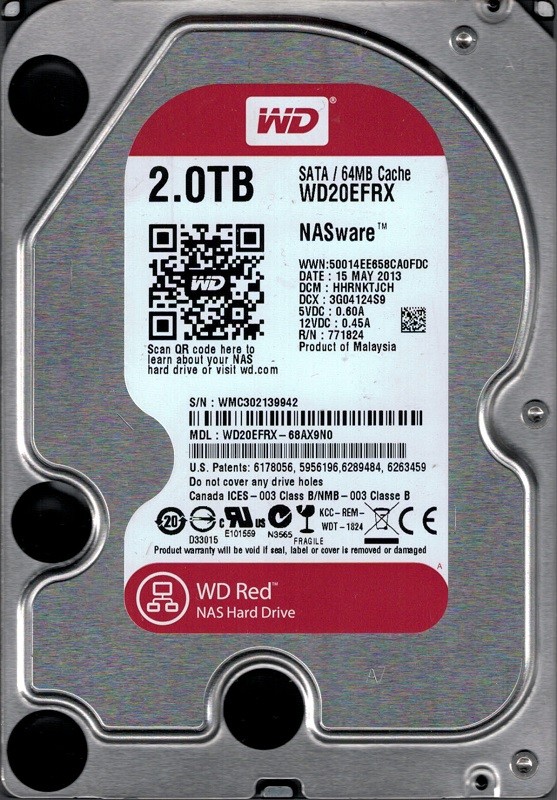 WD20EFRX-68AX9N0 NAS DCM: HHRNKTJCH WMC30 Western Digital 2TB