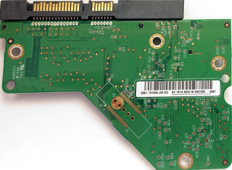 PCB WD10EADS-00L5B1 2061-701590-J00 AD 1TB Western Digital