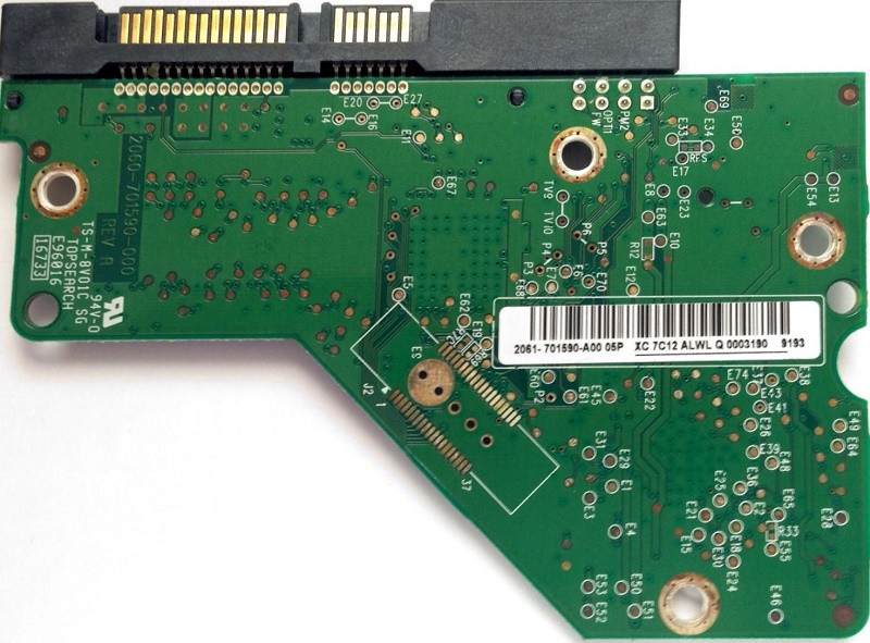 PCB WD10EAVS-00D7B1 2061-701590-A00 05P 1TB Western Digital