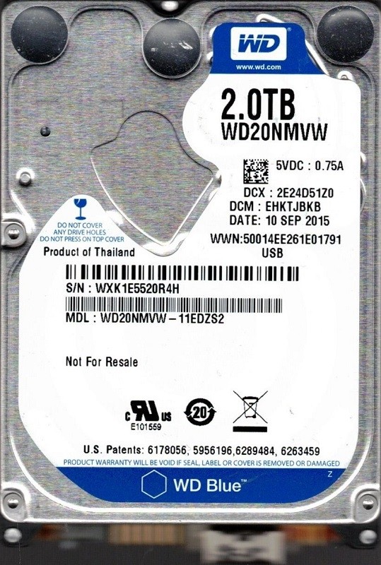 WD20NMVW-11EDZS2 DCM: EHKTJBKB WXK1E Western Digital 2TB
