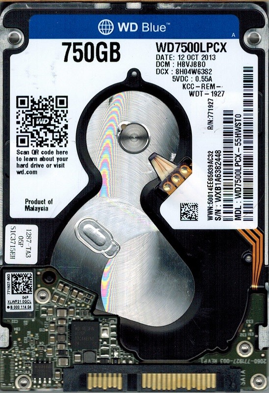 Western Digital WD7500LPCX-55HWST0 750GB DCM: HBVJBB0