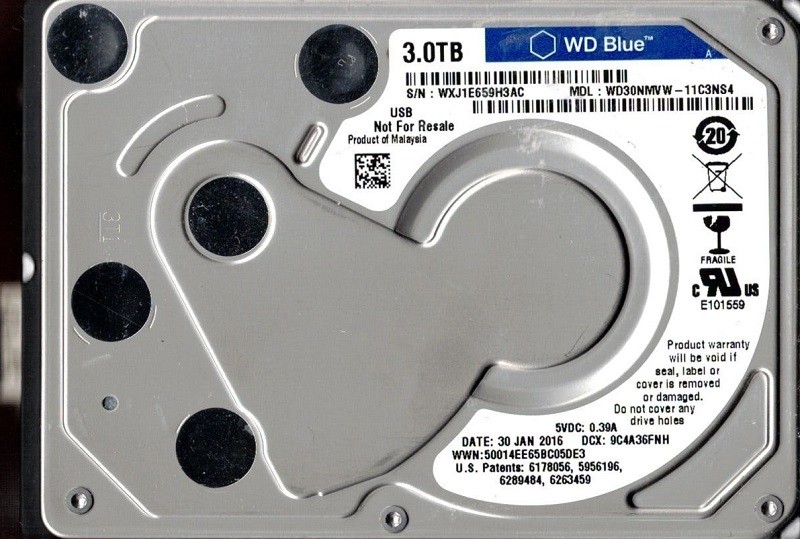WD30NMVW-11C3NS4 USB 3.0 Western Digital 3TB WD Blue WXJ