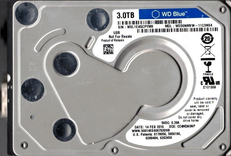 WD30NMVW-11C3NS4 USB 3.0 WXL1E FEB 2016 Western Digital 3TB 2.5" hard drive