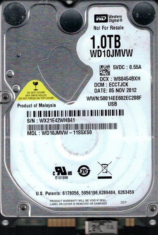 Western Digital WD10JMVW-11S5XS0 1TB DCM: ECCTJCK