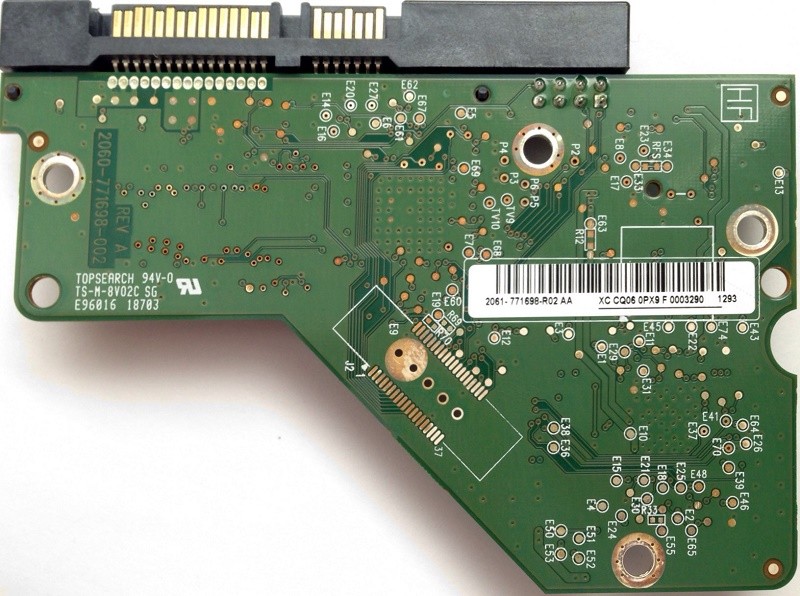 PCB WD20EACS-11BHUB0 2061-771698-R02 AA Western Digital