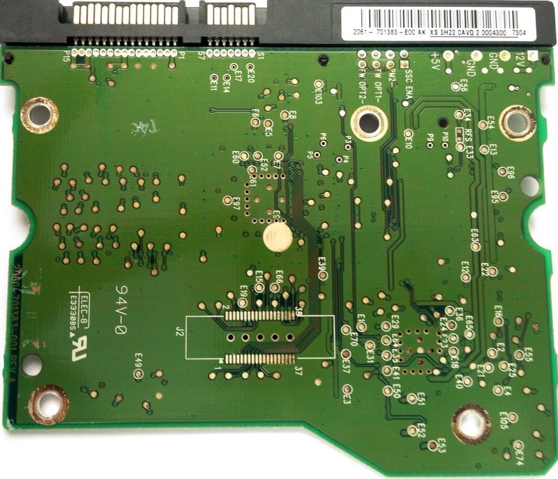 PCB WD5000YS-01MPB1 Western Digital 2061-701383-E00 AK 500GB