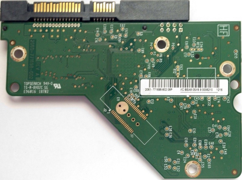 PCB WD20EARS-00MVWB0 2TB 2061-771698-802 08P Western Digital