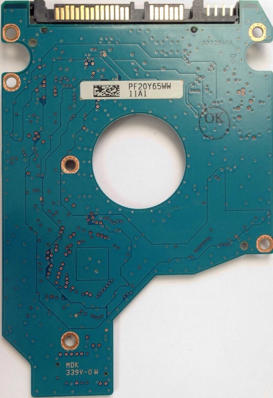 PCB MK7559GSM G002641A HDD2K12 Z ZK01 T F/W: A0/GL001U Toshiba