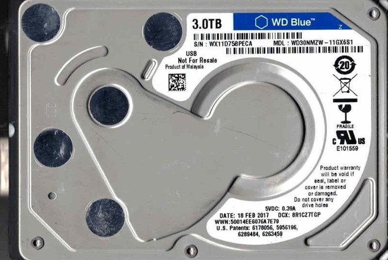 WD30NMZW-11GX6S1 USB 3.0 WX11D FEB 2017 3TB 2.5" WD Hard Drive