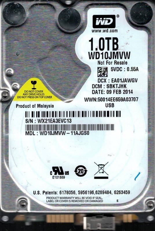 Western Digital WD10JMVW-11AJGS0 1TB USB 3.0 DCM: SBKTJHK