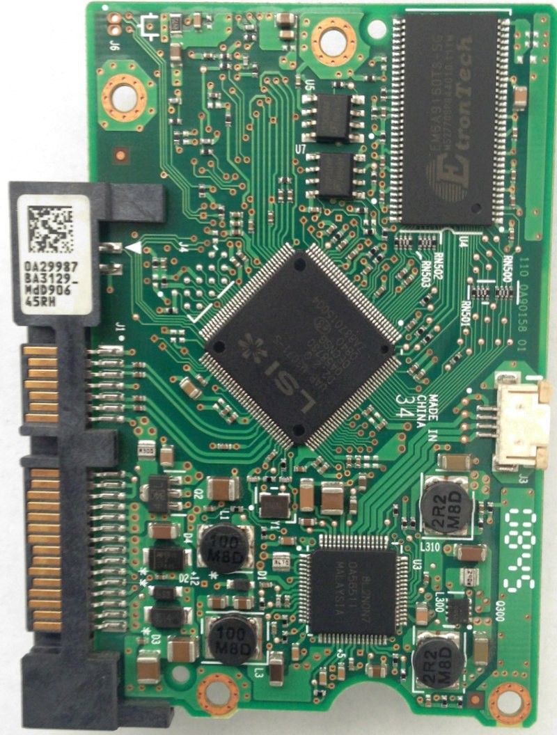 HDT721010SLA360 PCB Hitachi MLC: BA3013 P/N: 0A38016 0A29987 BA3129