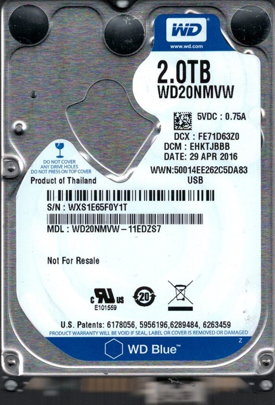 WD20NMVW-11EDZS7 DCM: EHKTJBBB WXS1E Western Digital 2TB