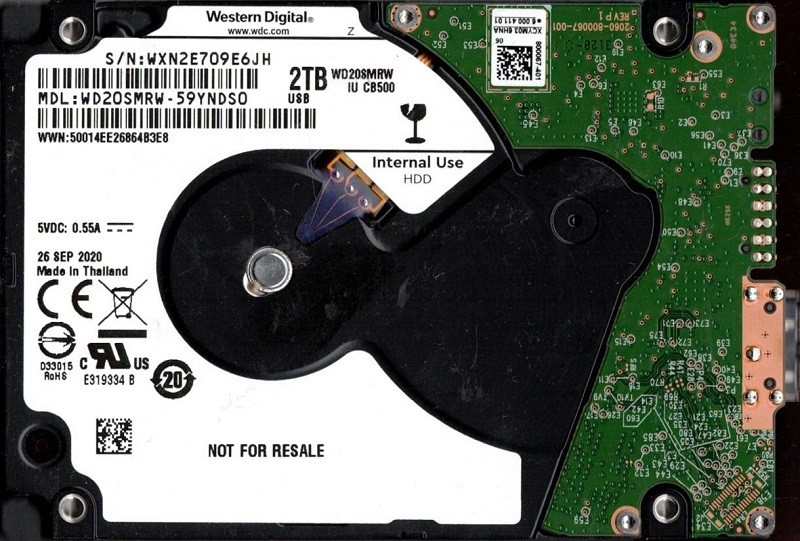 WD20SMRW-59YNDS0 WXN2E SEP 2020 Western Digital 2TB SATA 6Gb/s