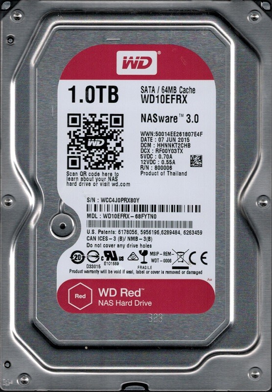 WD10EFRX-68FYTN0 DCM: HHNNKT2CHB WCC4J Western Digital 1TB