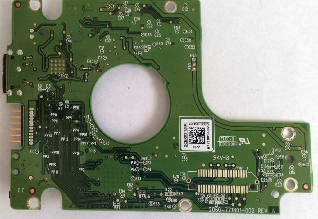 PCB WD15NMVW-11W68S0 2060-771801-002 REV A 1.5TB Western Digital