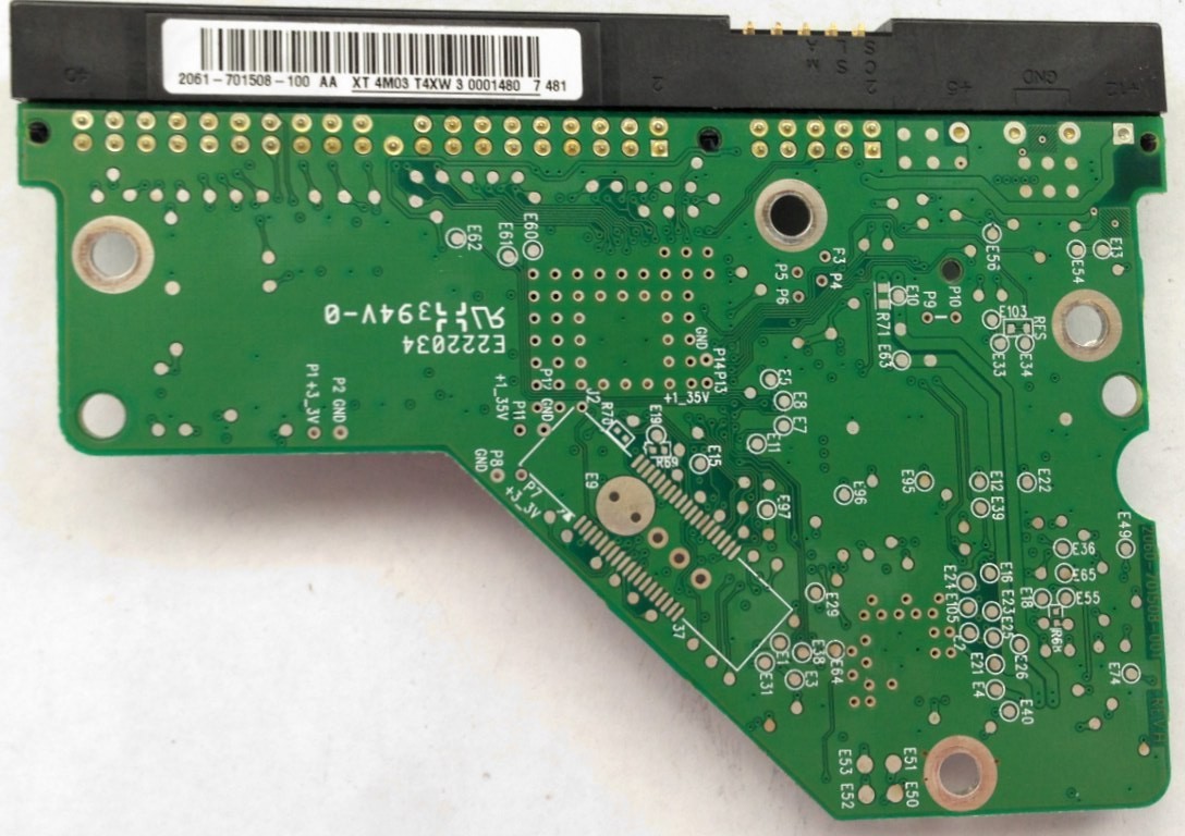 PCB WD5000AAJB-00UHA0 2061-701508-100 AA 500GB Western Digital