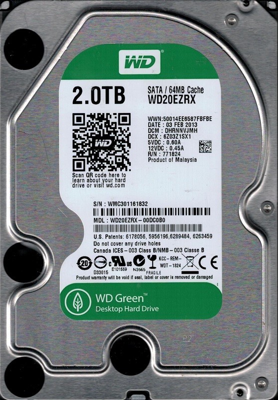 WD20EZRX-00DC0B0 DCM: DHRNNVJMH WMC30 Western Digital 2TB